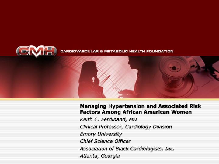 managing hypertension and associated risk factors among african american women