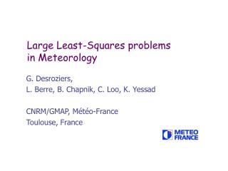 Large Least-Squares problems in Meteorology