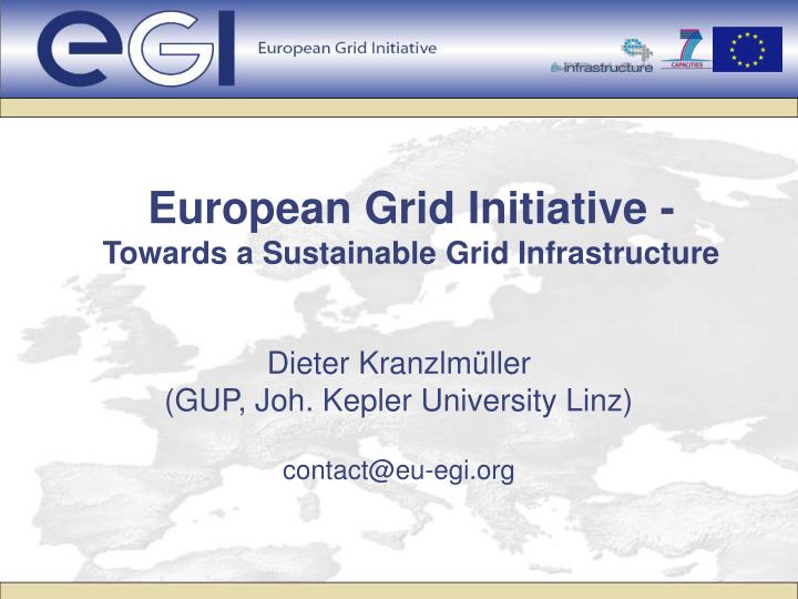 european grid initiative towards a sustainable grid infrastructure