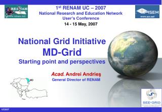 National Grid Initiative MD-Grid Starting point and perspectives