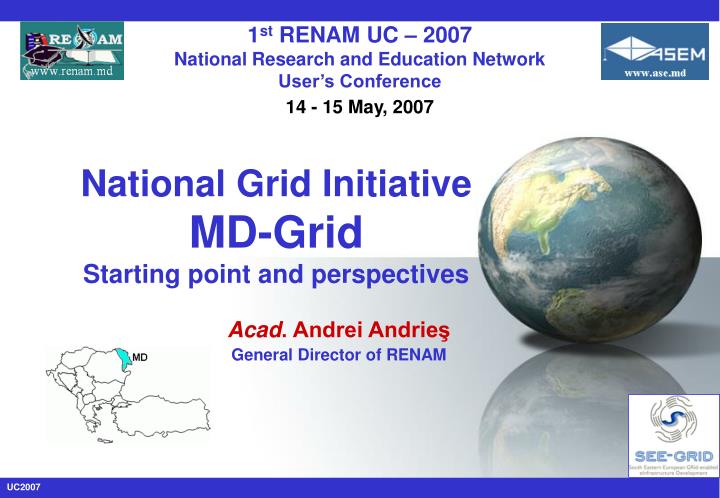 national grid initiative md grid starting point and perspectives