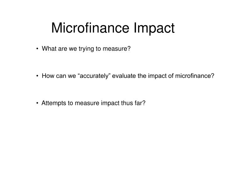 microfinance impact