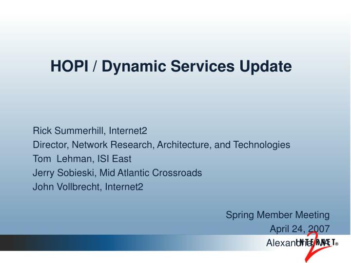 hopi dynamic services update