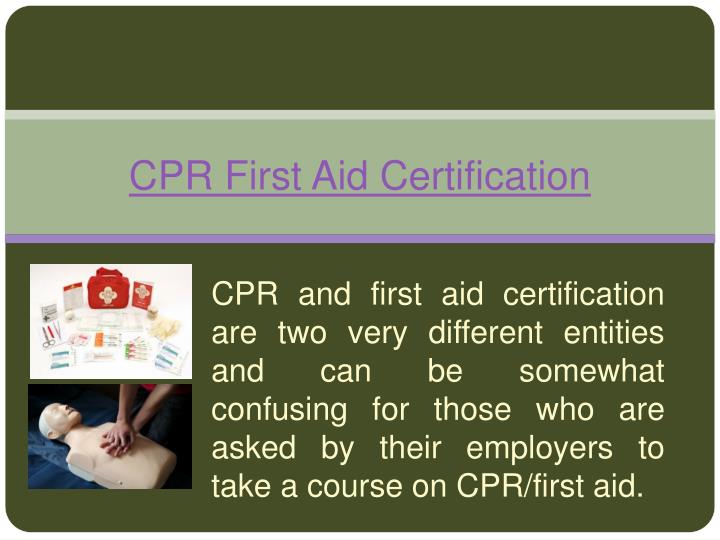 cpr first aid certification