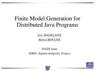Finite Model Generation for Distributed Java Programs
