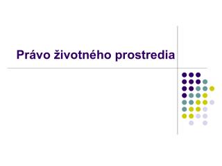 pr vo ivotn ho prostredia