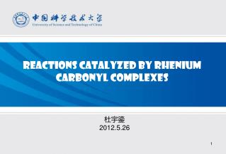 Reactions Catalyzed by Rhenium Carbonyl Complexes