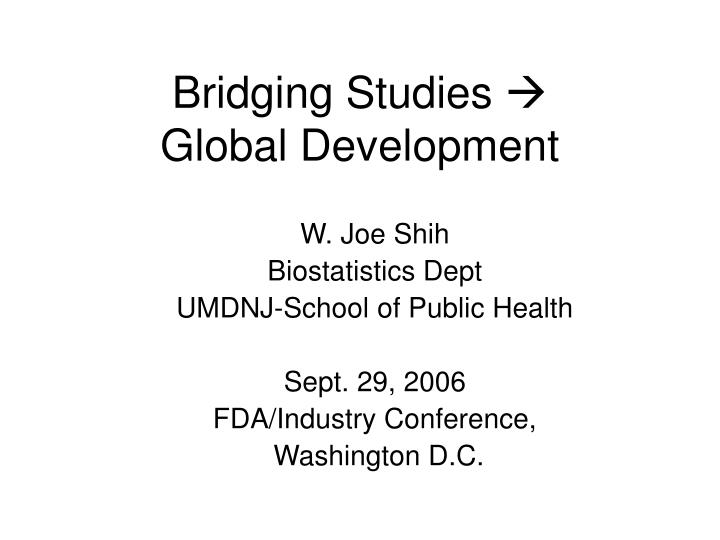 bridging studies global development