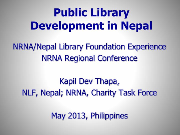 public library development in nepal