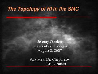 The Topology of HI in the SMC