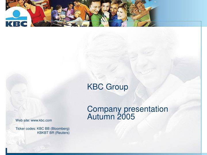 kbc group company presentation autumn 2005