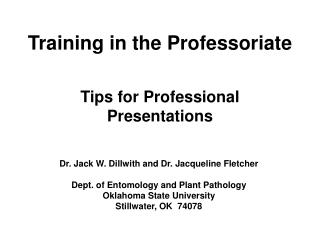 Training in the Professoriate