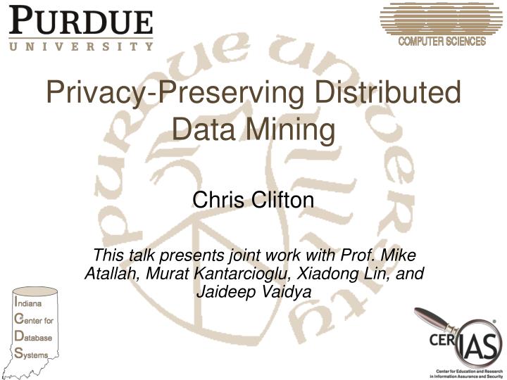 privacy preserving distributed data mining