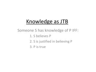 Knowledge as JTB