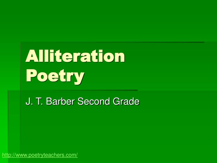 alliteration poetry