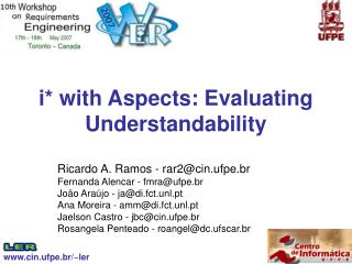 i* with Aspects: Evaluating Understandability