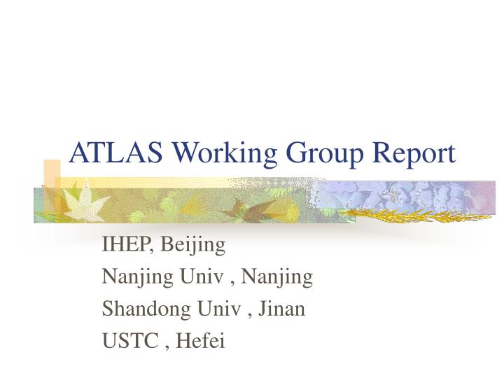 atlas working group report