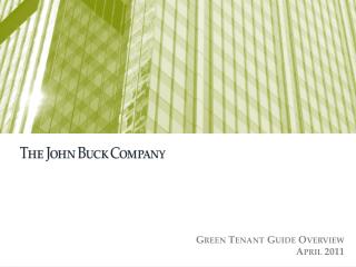 Green Tenant Guide Overview April 2011