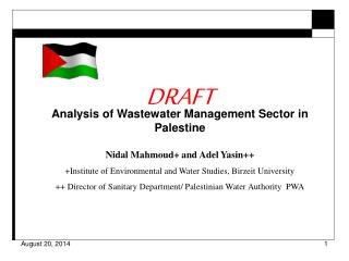 DRAFT Analysis of Wastewater Management Sector in Palestine