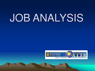 JOB ANALYSIS