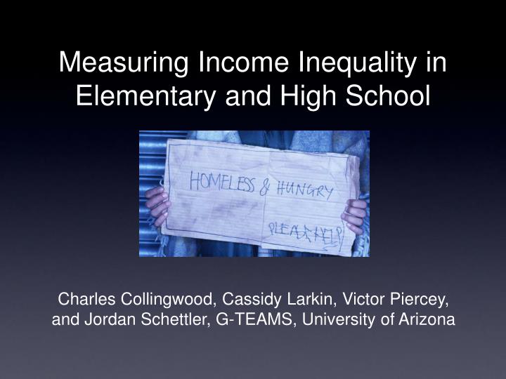 measuring income inequality in elementary and high school