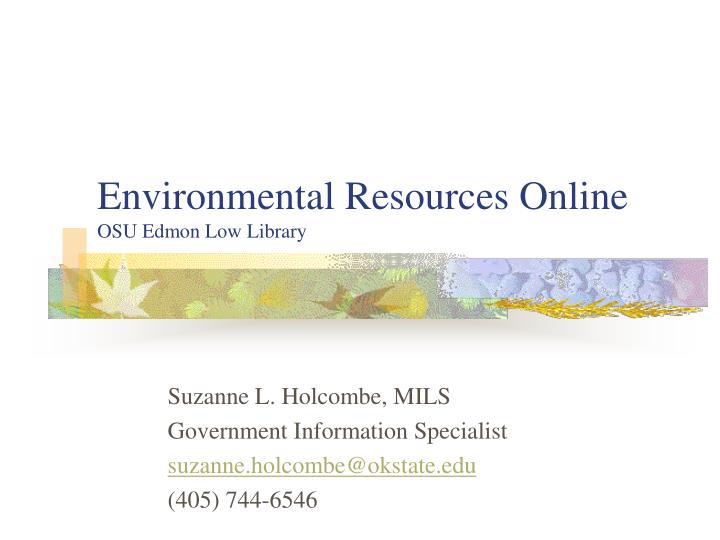 environmental resources online osu edmon low library