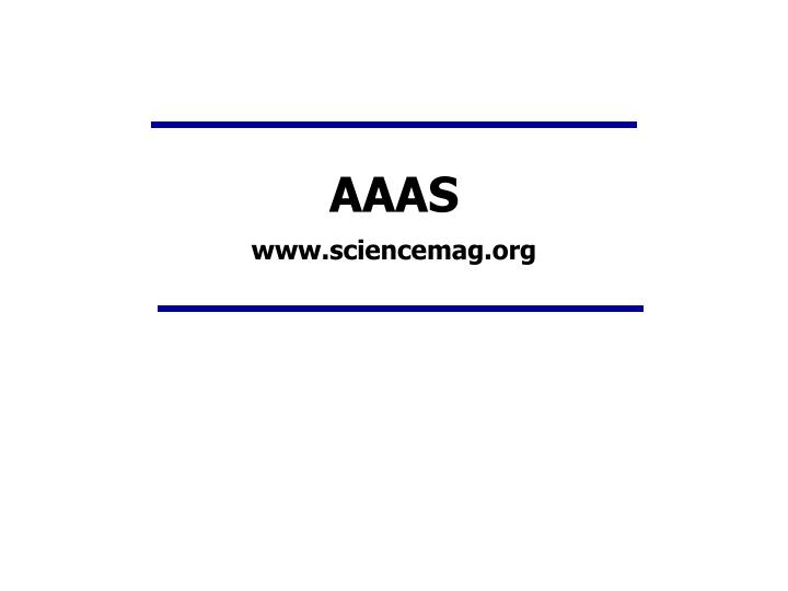 aaas www sciencemag org