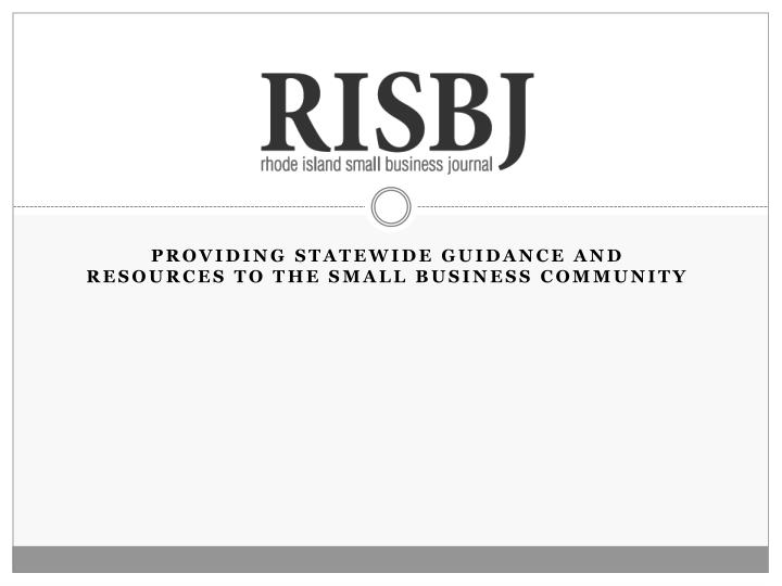 providing statewide guidance and resources to the small business community