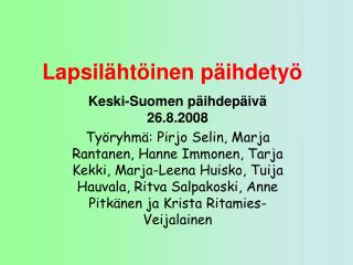 lapsil ht inen p ihdety