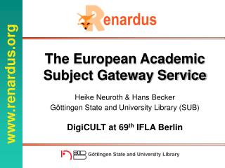 The European Academic Subject Gateway Service