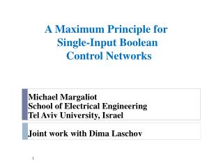 A Maximum Principle for Single-Input Boolean Control Networks