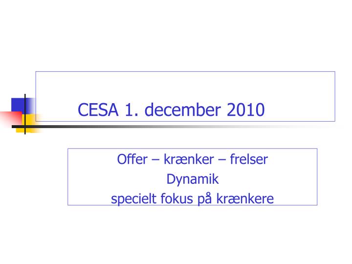 cesa 1 december 2010