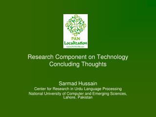 Research Component on Technology Concluding Thoughts