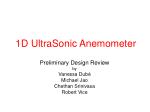 1D UltraSonic Anemometer - slide 1