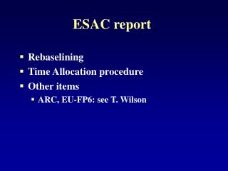 ESAC report