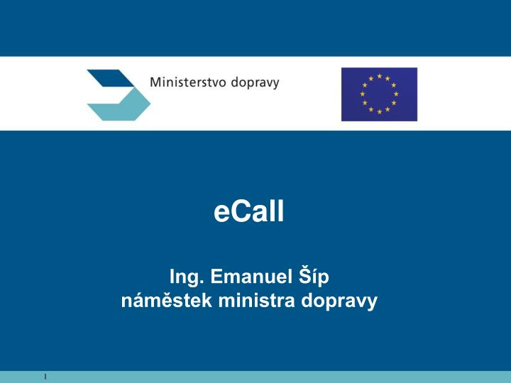 ecall ing emanuel p n m stek ministra dopravy