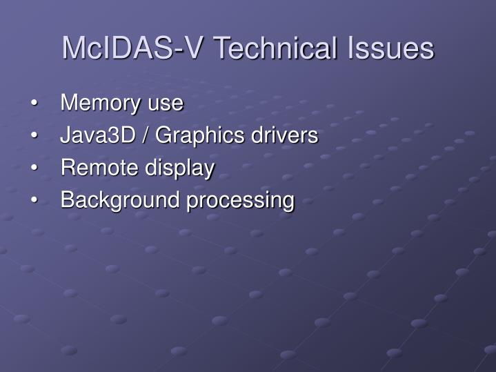 mcidas v technical issues