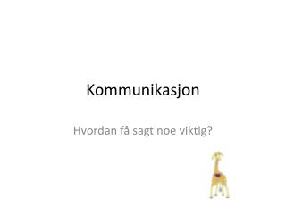 kommunikasjon