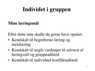 individet i gruppen