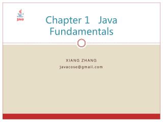 Chapter 1 Java Fundamentals