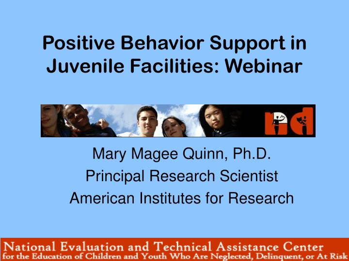 positive behavior support in juvenile facilities webinar
