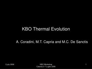 KBO Thermal Evolution