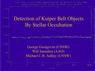 Detection of Kuiper Belt Objects By Stellar Occultation