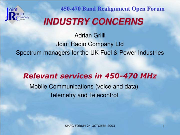 adrian grilli joint radio company ltd spectrum managers for the uk fuel power industries