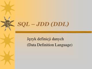 sql jdd ddl