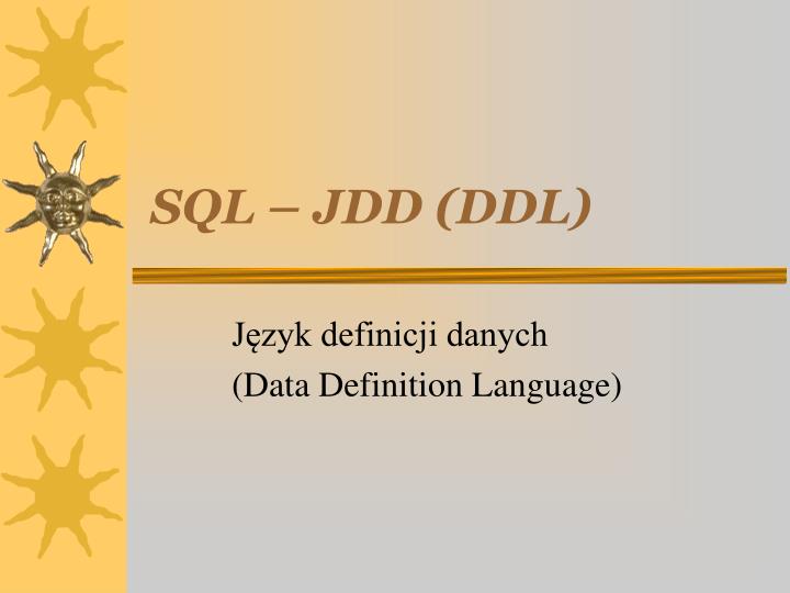 sql jdd ddl