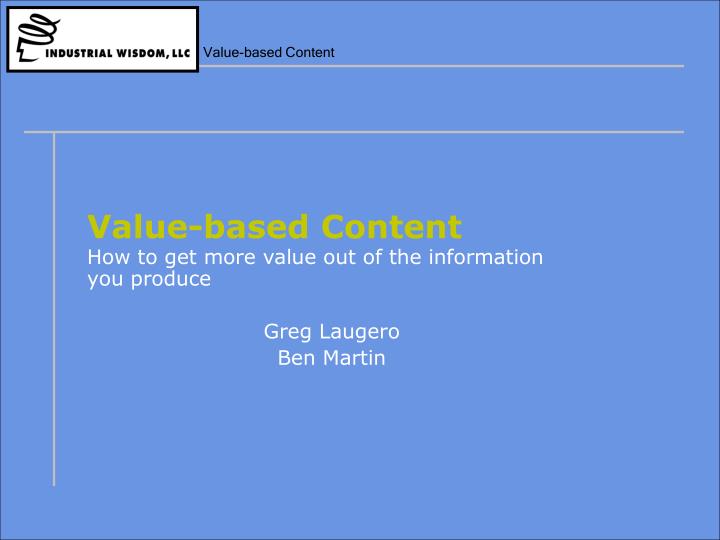 value based content