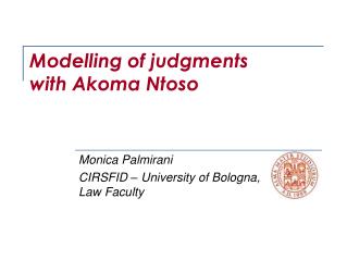 Modelling of judgments with Akoma Ntoso