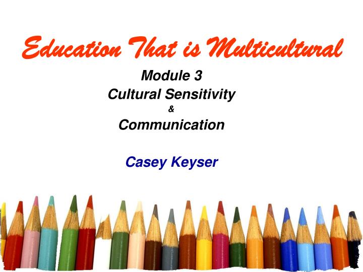education that is multicultural