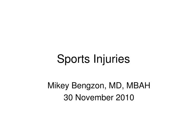 sports injuries